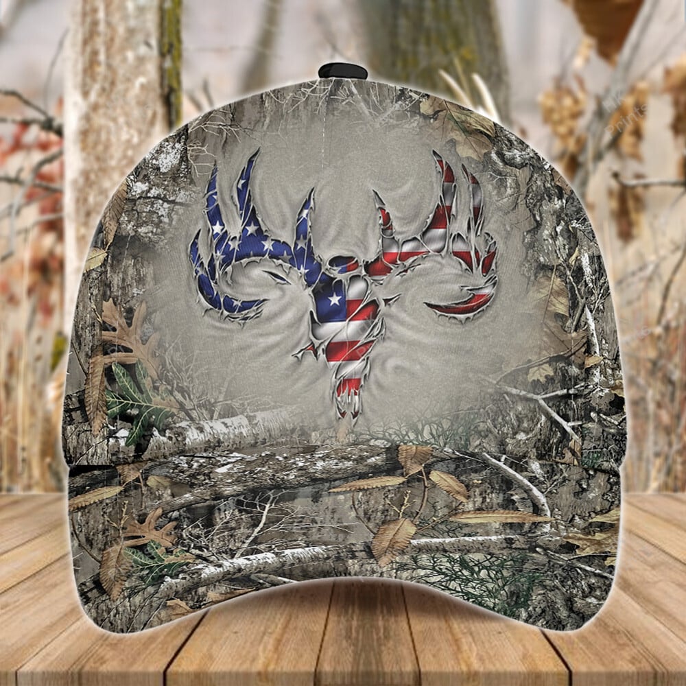 Blisscorners Ripped Deer American Flag Camouflage Hunting Apparels