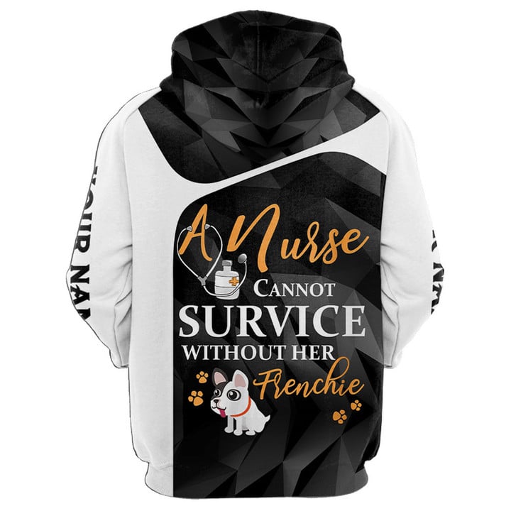 Blisscorners A Nurse Cannot Service Without Her Frenchie Dog Nurse Shirt, Indispensable Item For Nurse Lovers