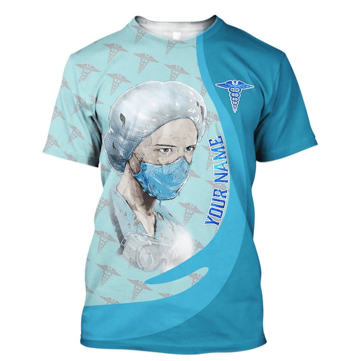 Blisscorners I Became a Nurse Because Your Life Is Worth My Time 3D Shirt, Personalized Nurse T Shirt