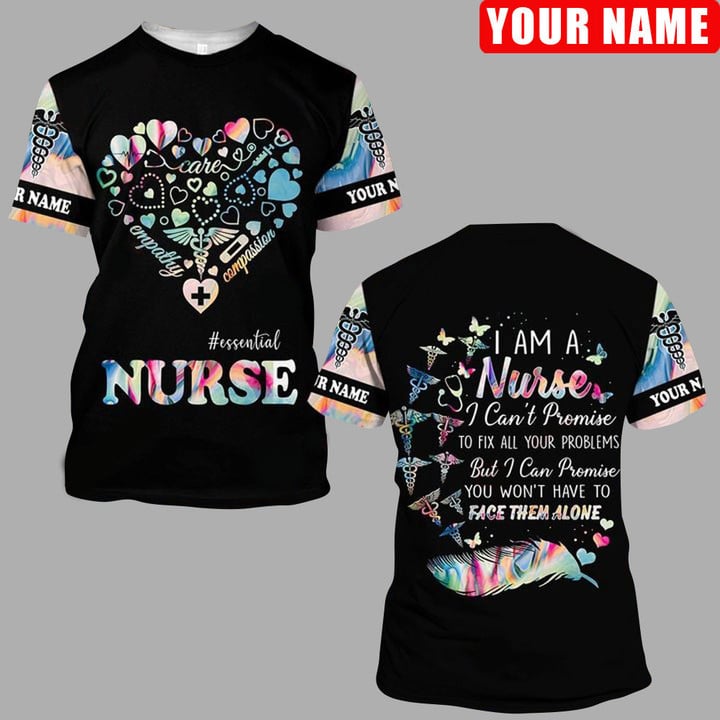 Blisscorners Personalized Heart Care Empathy Compassion Nurse Shirt, Essential Shirt, Perfect Clothing Gift For Nurse