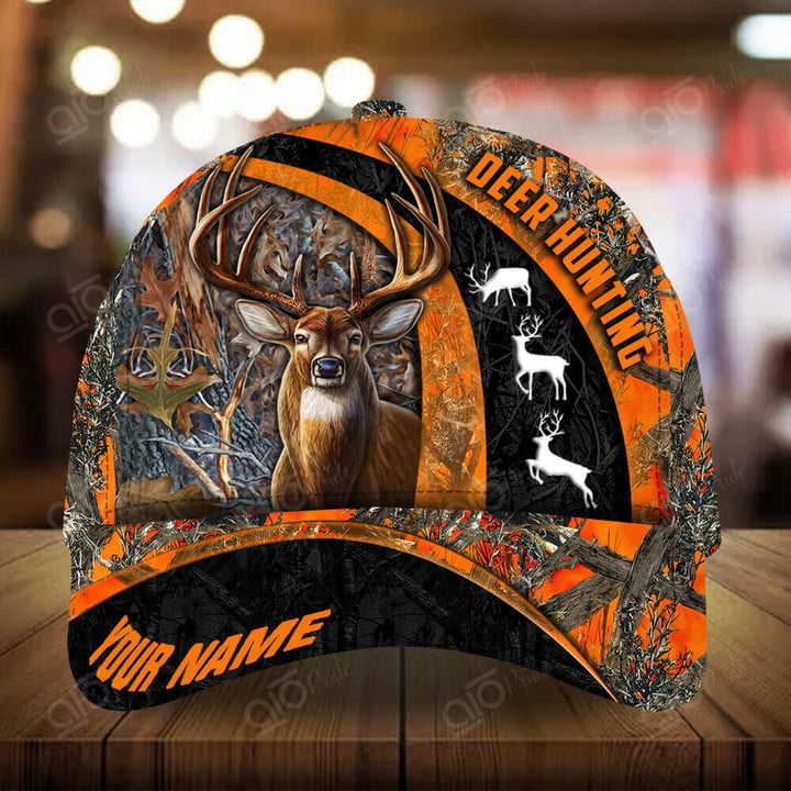 Blisscorners Awesome Deer Hunting Personalized Hats 3D Multicolored
