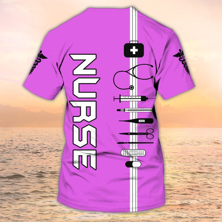 Blisscorners 3D All Over Print Nurse Tshirt, Nursing Custom Shirts, Nurse Life, Nurse Personalized Name