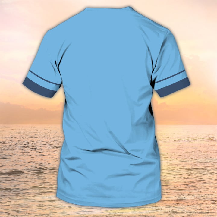Blisscorners Nurse Tshirt, Nursing Custom Shirts, Nurse Uniform, Nurse Personalized Name Cyan Blue