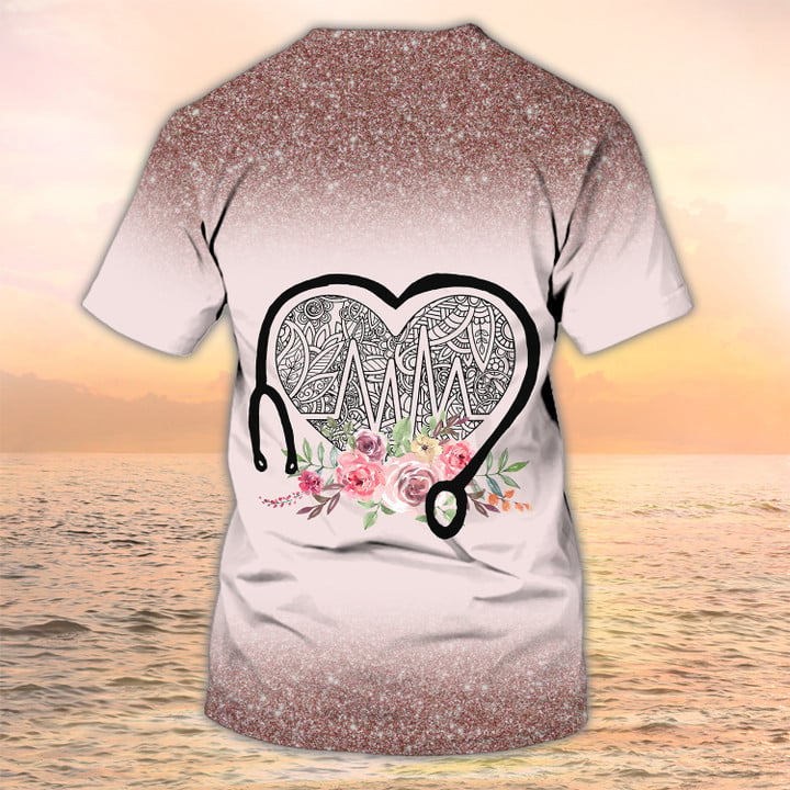 Blisscorners Tattoo Nurse Tshirt, Nursing Custom Shirts, Nurse Personalized Name