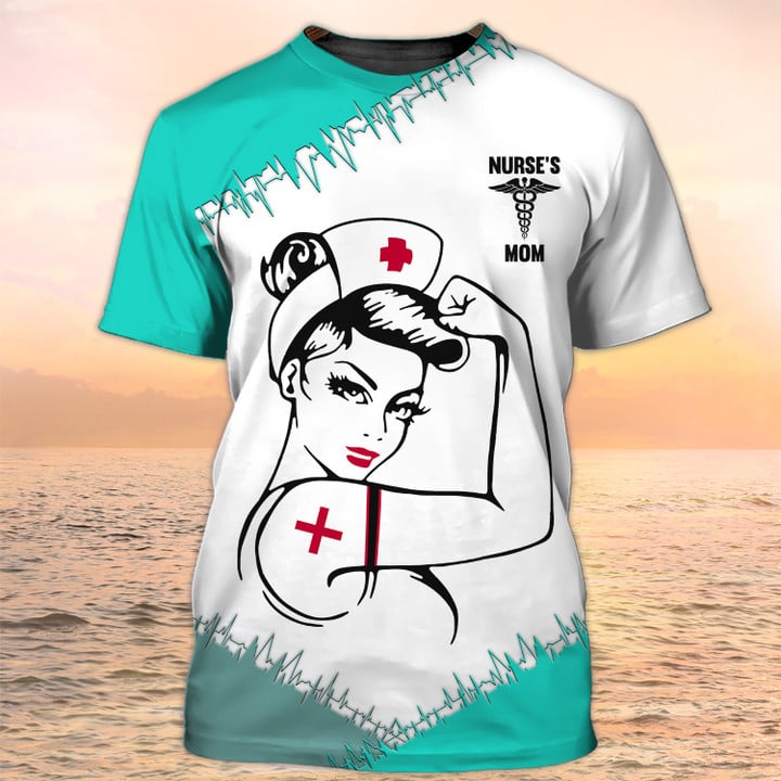 Blisscorners Nurse Mom Tshirt, Nursing Custom Shirts, Nurse Personalized Name, Funny Nurse Shirt