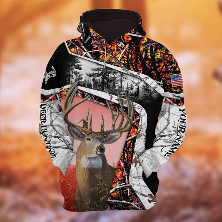 Blisscorners Personalized Name The Unique Hunting Hoodie & Zip Hoodie  Multicolor