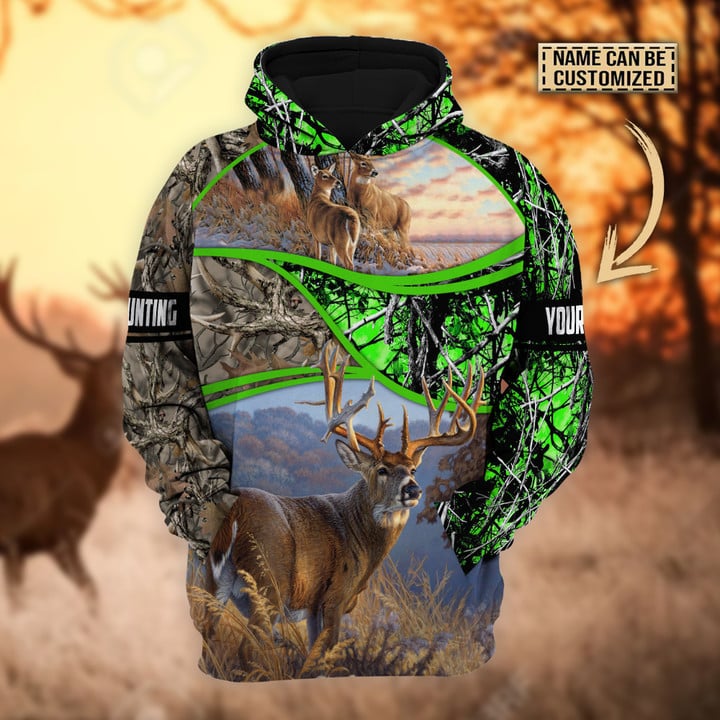 Blisscorners Personalized The Premium Deer Hunting Hoodie & Zip Hoodie  Multicolor