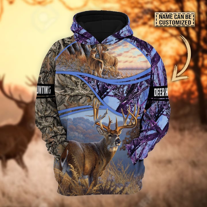 Blisscorners Personalized The Premium Deer Hunting Hoodie & Zip Hoodie  Multicolor