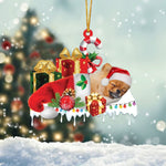 Blisscorners PUG MERRY CHRISTMAS HANGING ORNAMENT