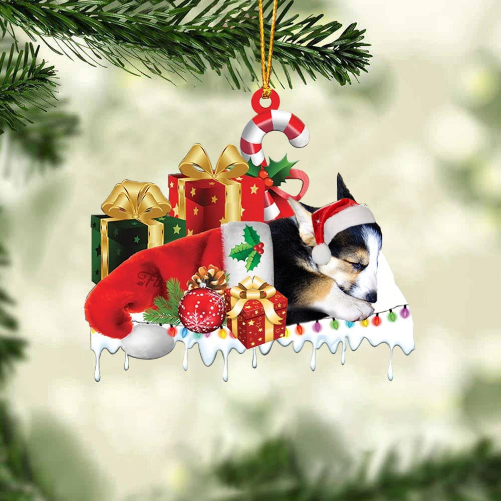 Blisscorners SHELTIE MERRY CHRISTMAS HANGING ORNAMENT