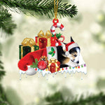 Blisscorners SHELTIE MERRY CHRISTMAS HANGING ORNAMENT