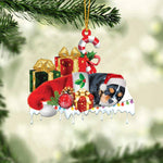 Blisscorners SCHNAUZER MERRY CHRISTMAS HANGING ORNAMENT