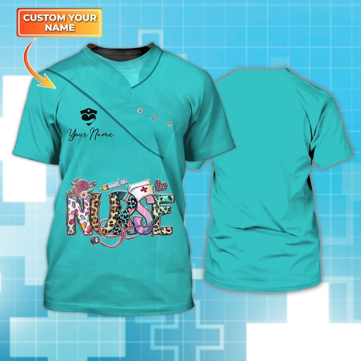 Blisscorners Custom Nurse Tshirt Nurse Earing Strong Essential Shirt , Nurse 3D Shirt for Women