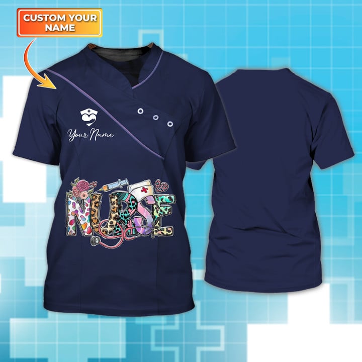Blisscorners Custom Nurse Tshirt Nurse Earing Strong Essential Shirt , Nurse 3D Shirt for Women