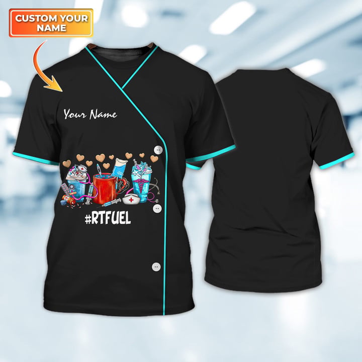 Blisscorners RTFUEL Custom Nurse Tshirt, Uniform Nurse 3D Shirt, Gift for Women Nurse, Funny Shirt for Nurse