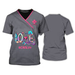 Blisscorners 3D All Over Print Pink Custom Nurse Uniform Nursing Tools 3D Shirts Nurse Tshirt