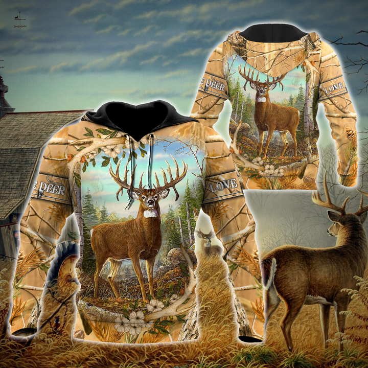 Blisscorners Deer Hunting Hunter Forest Customized Name 3D Shirts