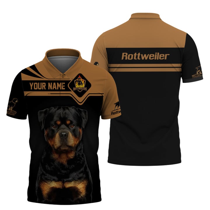 Blisscorners Personalized Rottweiler T-Shirt, Custom Name, Dog Lover Gift