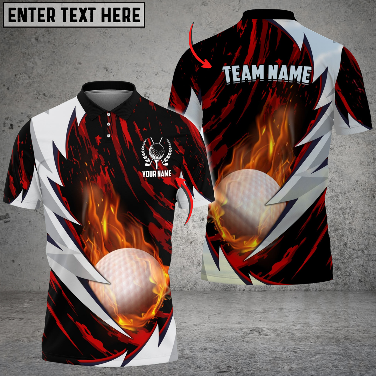 Blisscorners Golf Lightning Strike Multicolor Customized Name, Team Name 3D Shirts