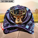 Blisscorners Premium The Best Of Flag Deer Arc Hunting Camouflage Pattern Multicolor Personalized Name 3D Cap