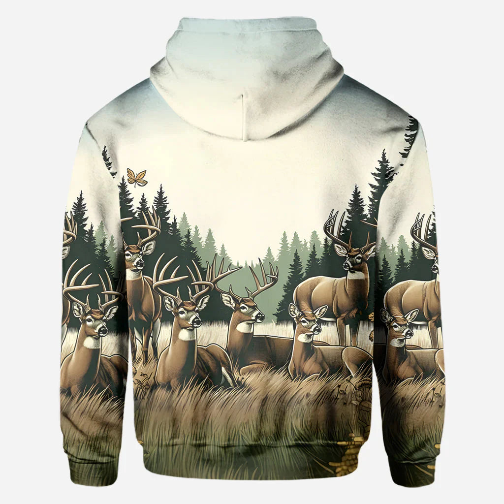 Blisscorners Hunting Season, Personalized Hunting All Over Shirt, Personalized 3D Hoodie For Hunting Lover