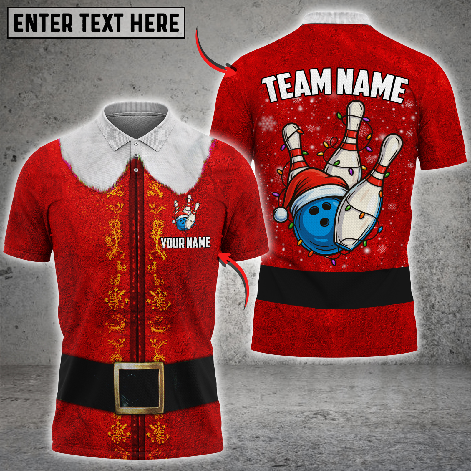 Blisscorners Funny Bowling Lights Elf Multicolor Customized Name, Team Name 3D Shirt