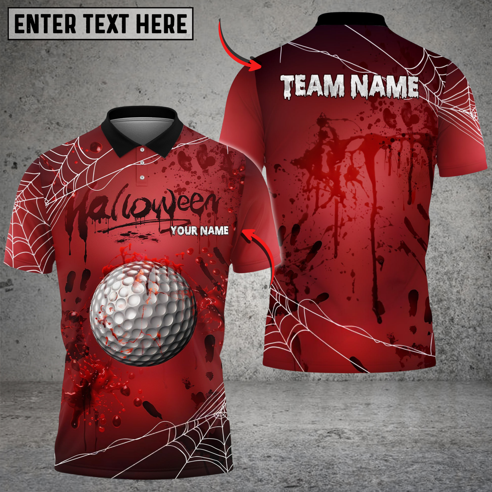 Blisscorners Golf Spooky Halloween Multicolor Customized Name, Team Name 3D Shirts