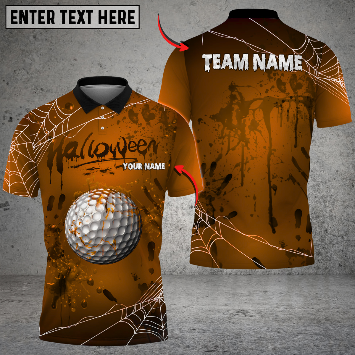Blisscorners Golf Spooky Halloween Multicolor Customized Name, Team Name 3D Shirts