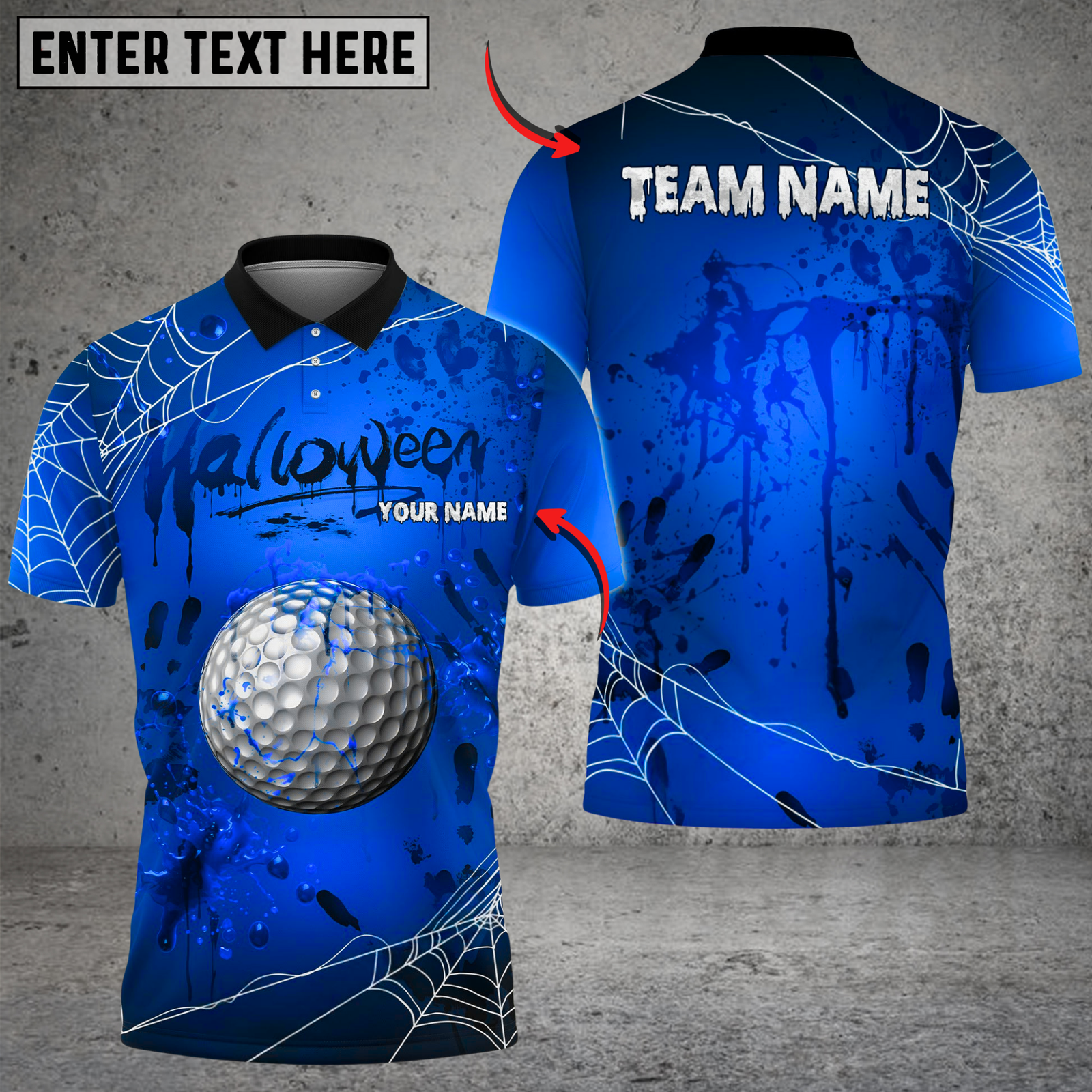 Blisscorners Golf Spooky Halloween Multicolor Customized Name, Team Name 3D Shirts