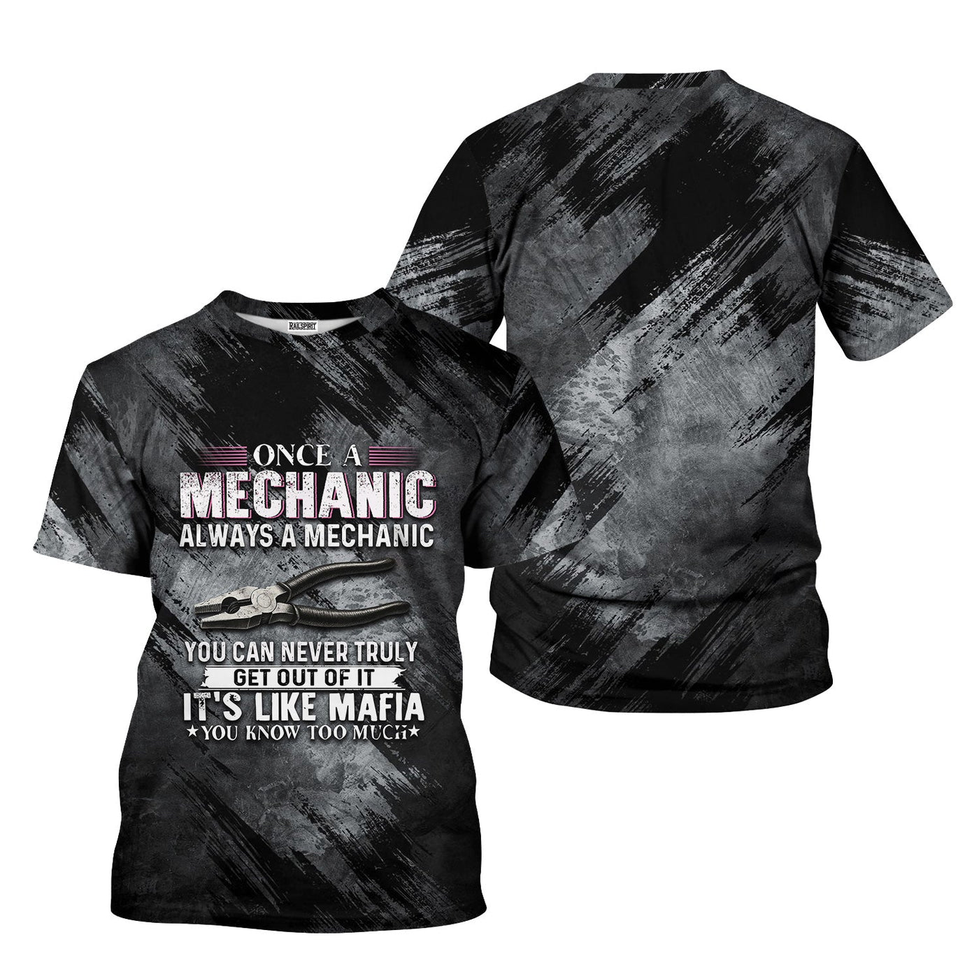 Blisscorners Once A Mechanic Always A Mechanic Shirt Funny Printed Vintage Mechanic Unisex T Shirt Pliers Design