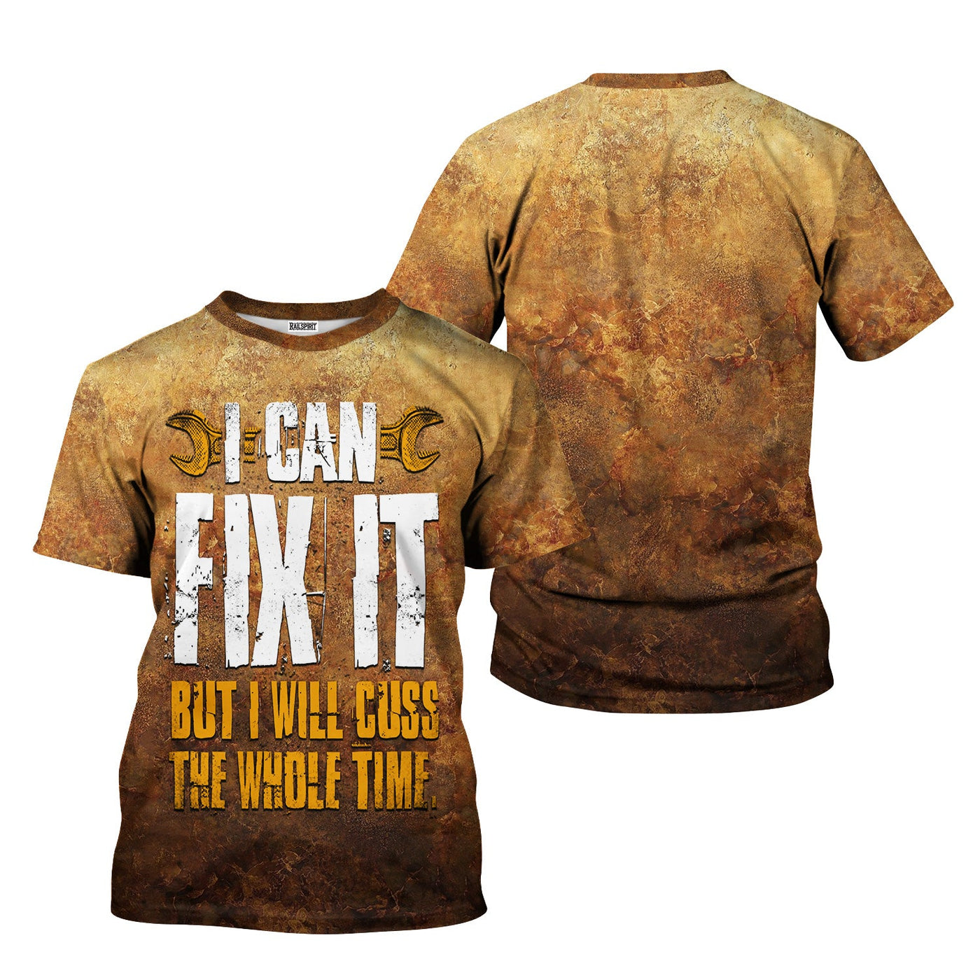 Blisscorners Vintage Mechanic Shirt I Can Fix It But I Will Cuss The Whole Time T Shirt