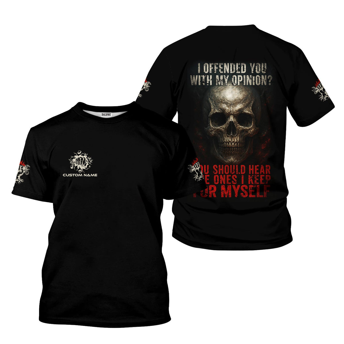 Blisscorners Custom Name Mechanic Shirt I Offended You With My Opinion You Should Hear The Ones I Keep For Myself T Shirt