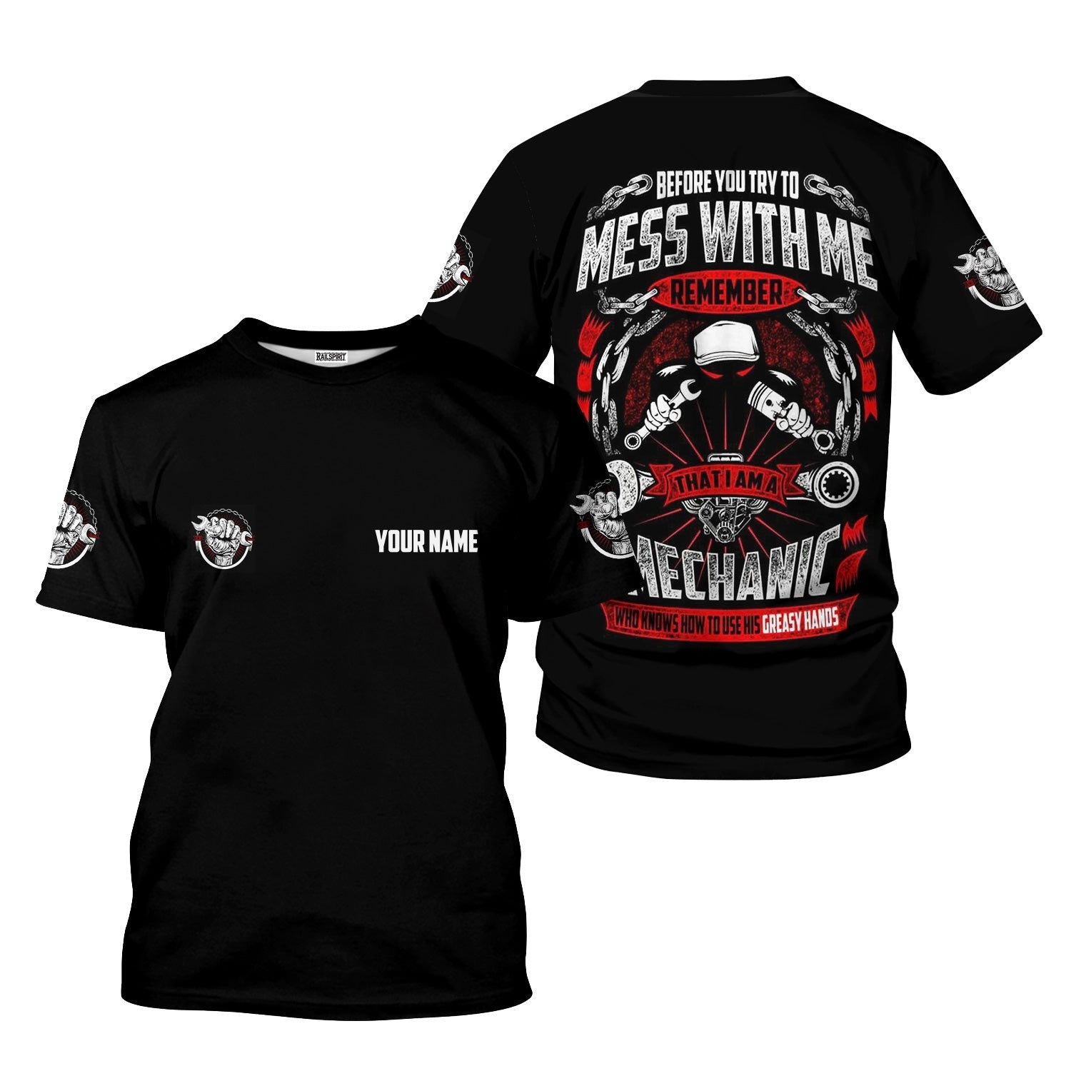 Blisscorners Funny Before You Try To Mess With Me Remember That I Am A Mechanic T Shirt