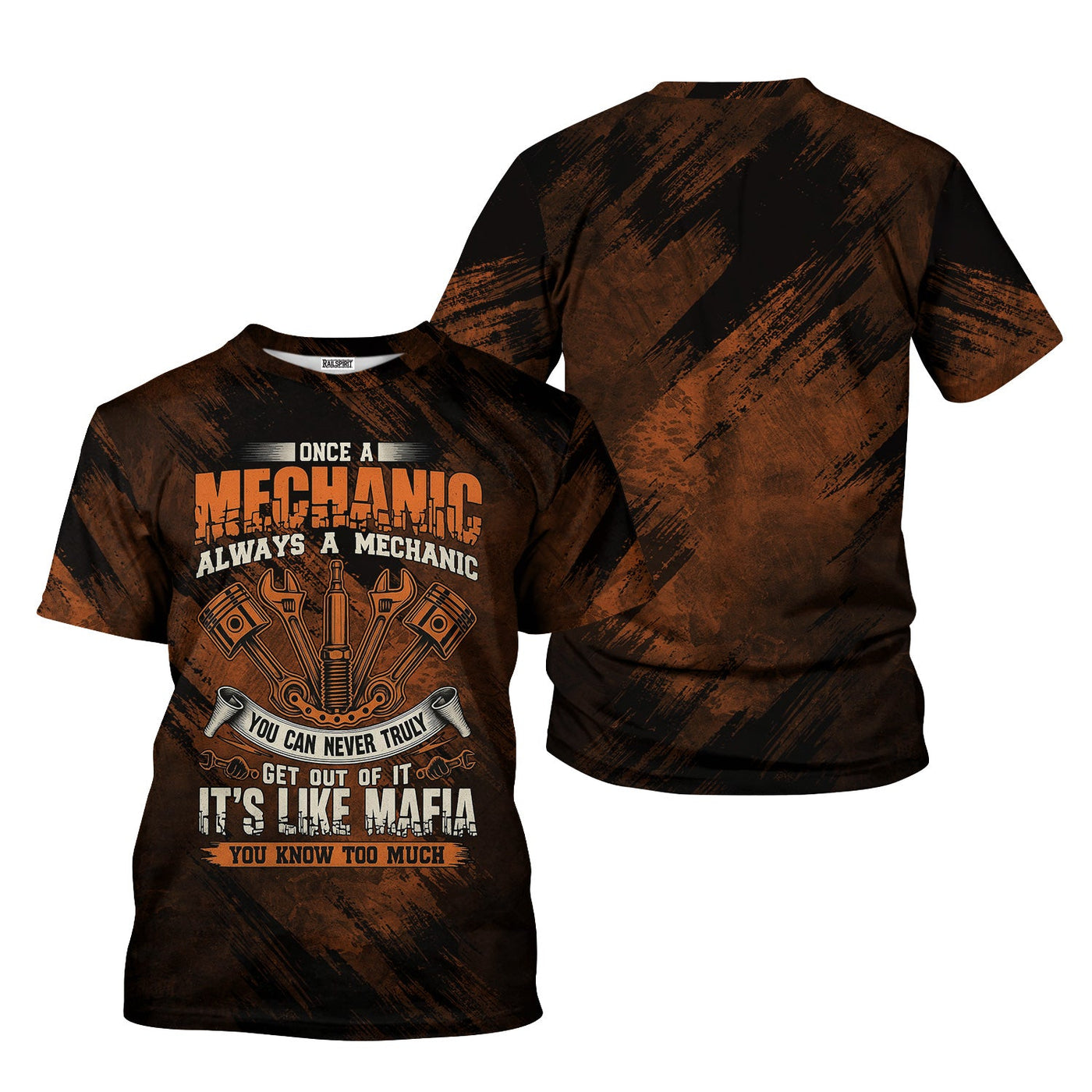 Blisscorners Once A Mechanic Always A Mechanic Shirt Funny Printed Vintage Mechanic Unisex T Shirt Mechanic Tools Design