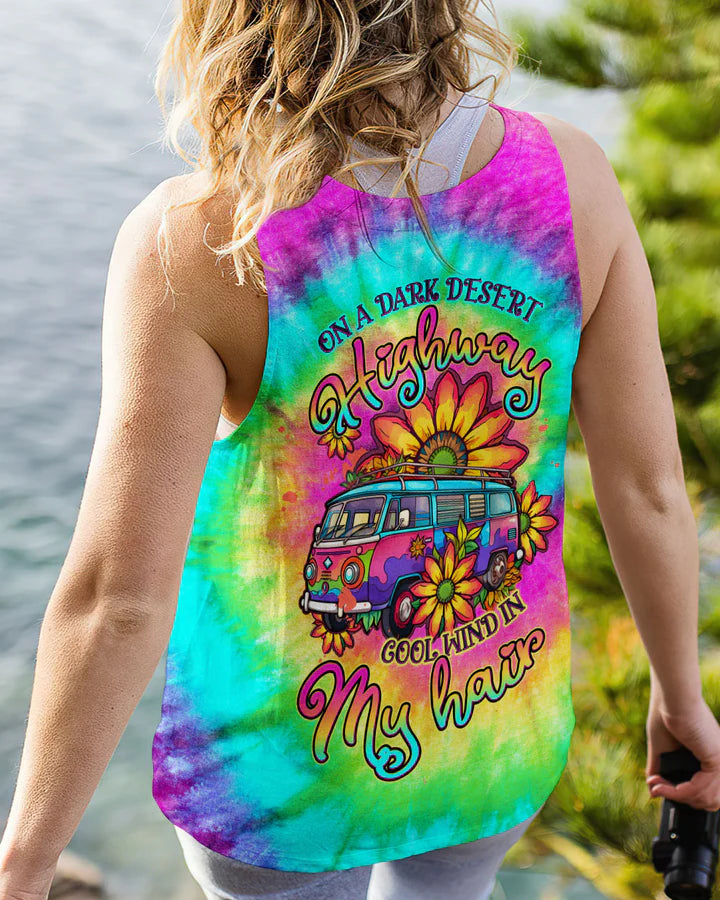 BLISSCORNERS ON A DARK DESERT HIGHWAY TIE DYE ALL OVER PRINT