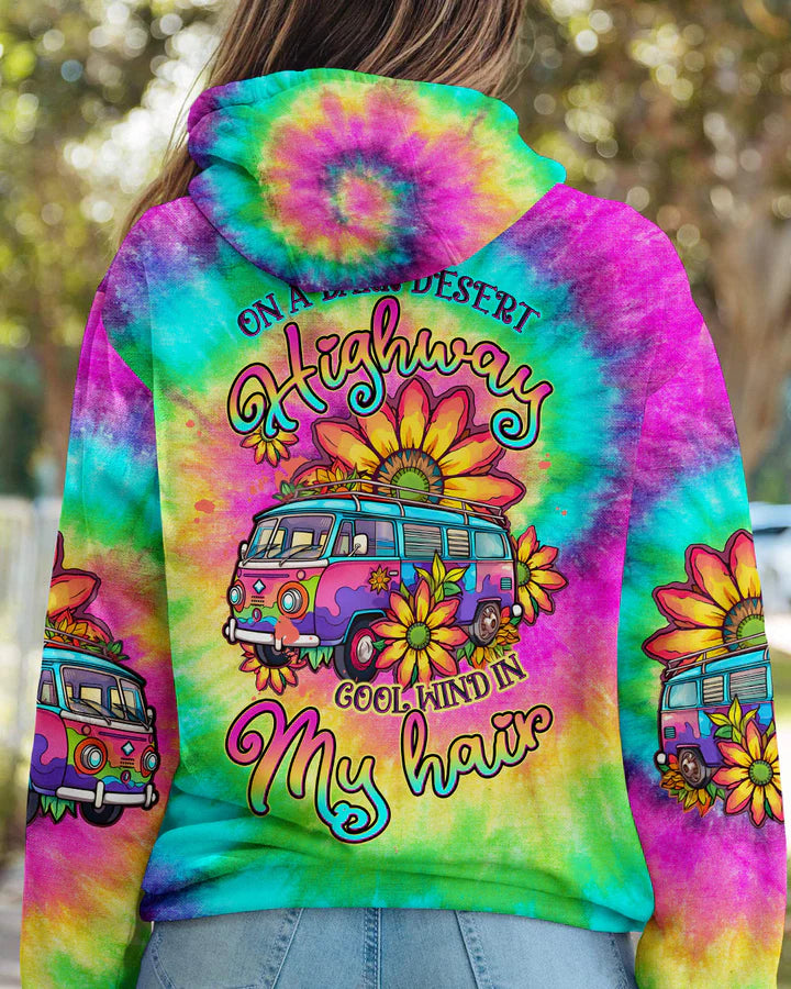 BLISSCORNERS ON A DARK DESERT HIGHWAY TIE DYE ALL OVER PRINT