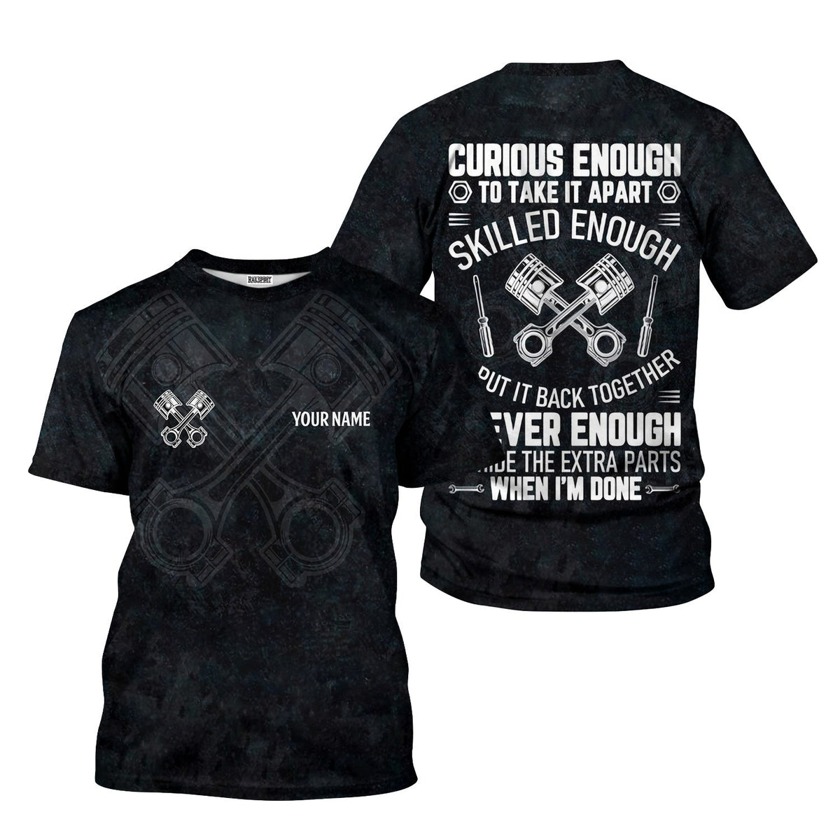 Blisscorners Custom Mechanic Shirt, Bolt to My Nut & Spark to My Plug, Personalized Engine Life Shirt, Unique Gift for Mechanics