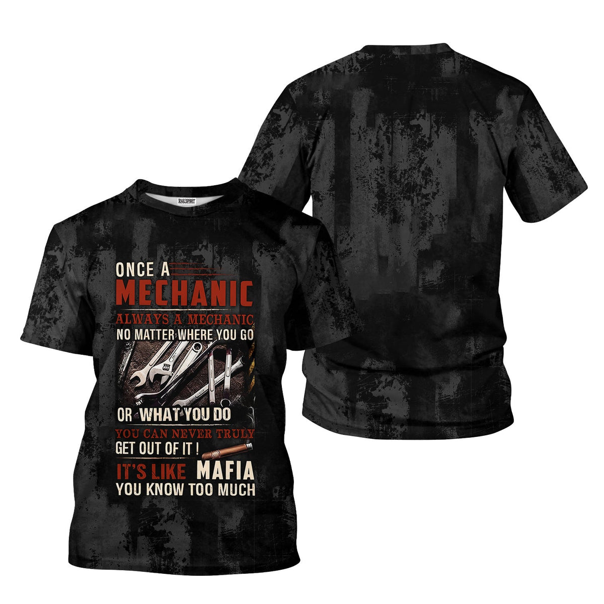 Blisscorners Mechanic Shirt Funny Quote, Once A Mechanic Always A Mechanic, Gift for Mechanic Lovers, Work, Garage, Car Enthusiasts, Automotive Shirt