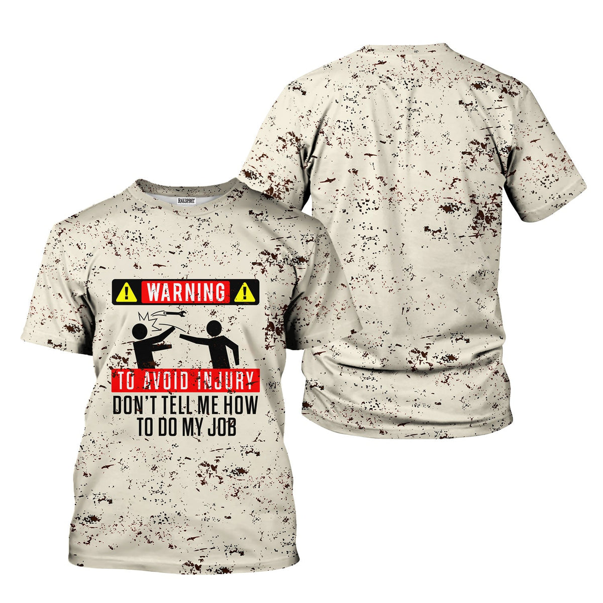 Blisscorners Funny Mechanic Shirt for Men, Warning To Avoid Injury Don’t Tell Me How to Do My Job T-Shirt, Work Humor Novelty Shirt