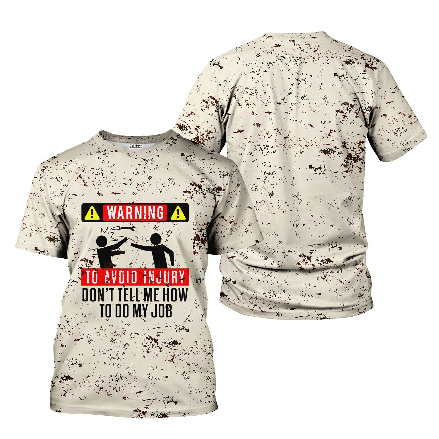 Blisscorners Funny Mechanic Shirt for Men, Warning To Avoid Injury Don’t Tell Me How to Do My Job T-Shirt, Work Humor Novelty Shirt