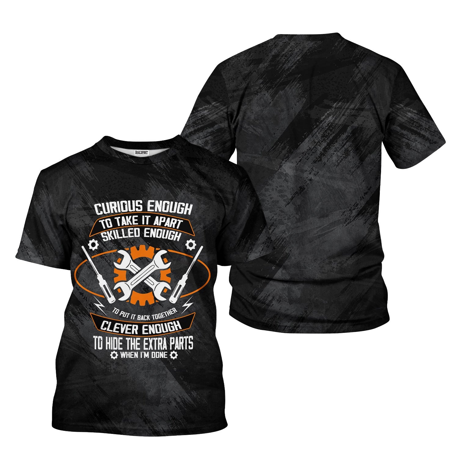 Blisscorners Funny Mechanic Shirt, Curious Enough to Take It Apart, Skilled to Rebuild & Clever to Hide Extra Parts, Perfect Gift for Engineers