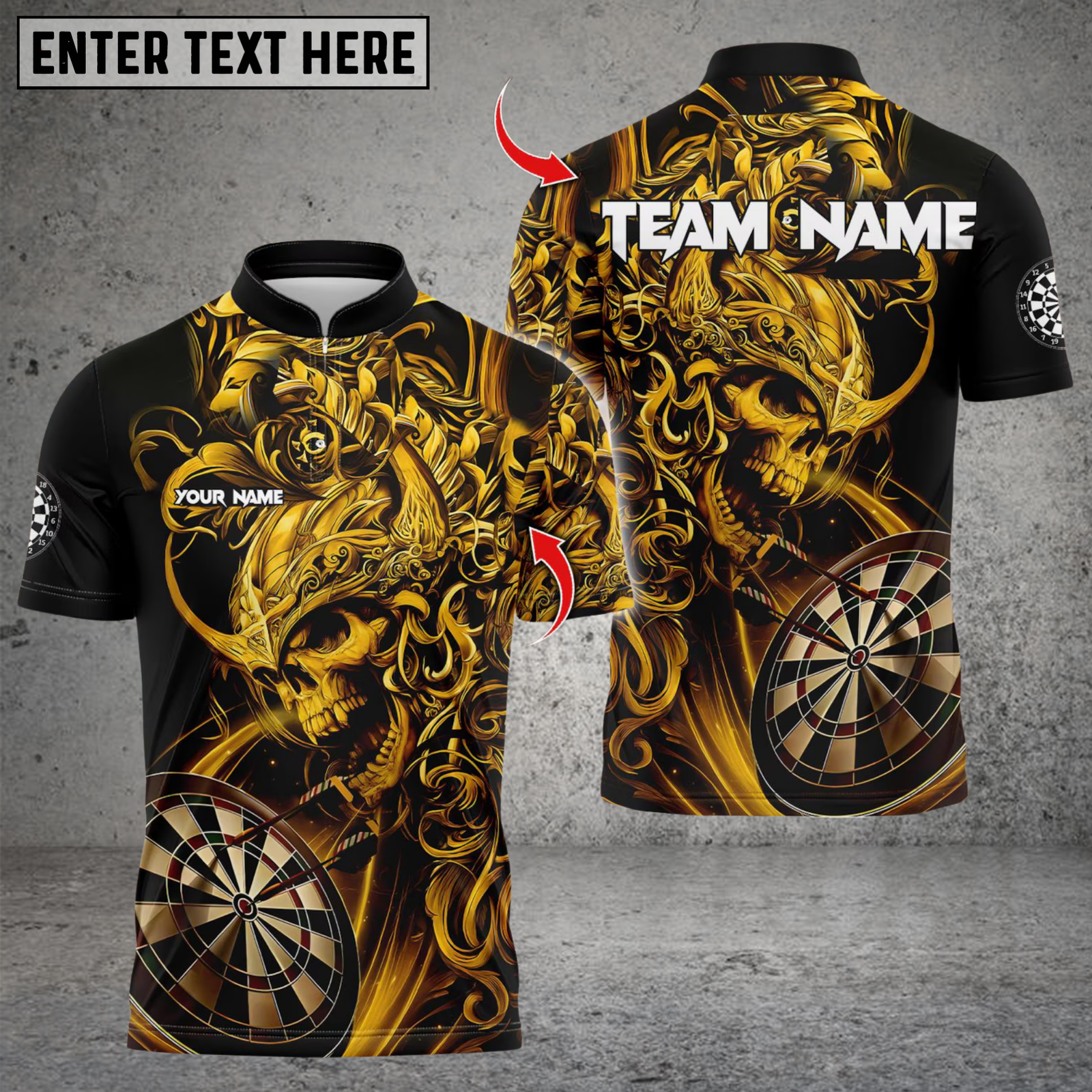 Blisscorners Darts Viking Skull Warrior Dartboard Design Multicolor Customized Name, Team Name 3D Shirts