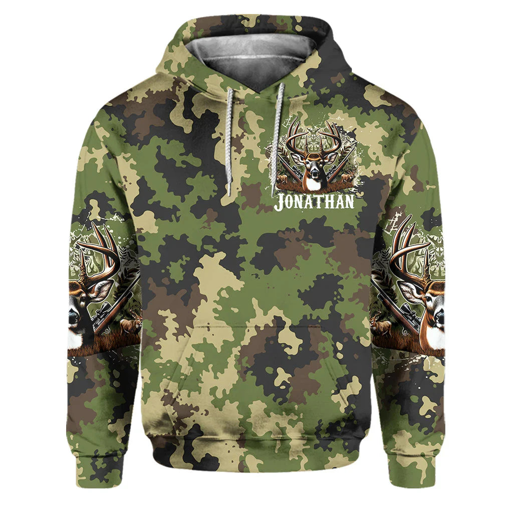 Blisscorners No Bragin Til Ur Draggin, Personalized Hunting All Over Shirt, Personalized 3D Hoodie For Hunting Lover