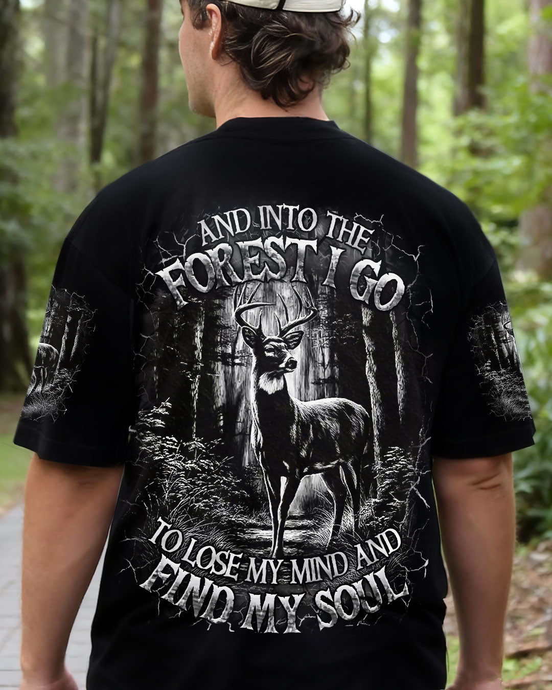 BLISSCORNERS AND INTO THE FOREST I GO DEER ALL OVER PRINT