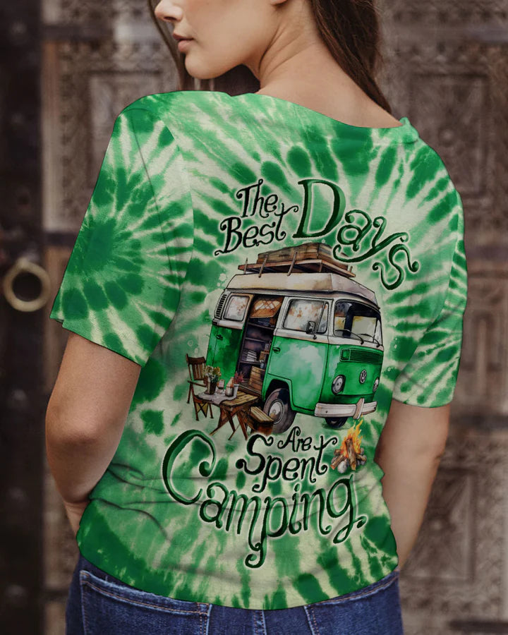 BLISSCORNERS THE BEST DAYS ARE SPENT CAMPING TIE DYE ALL OVER PRINT