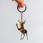 Blisscorners Personalized Funny Deer Buck Fukin' Finger Hunting Acrylic Christmas Ornament And Keychain Custom Gift For Hunters 2D Flat