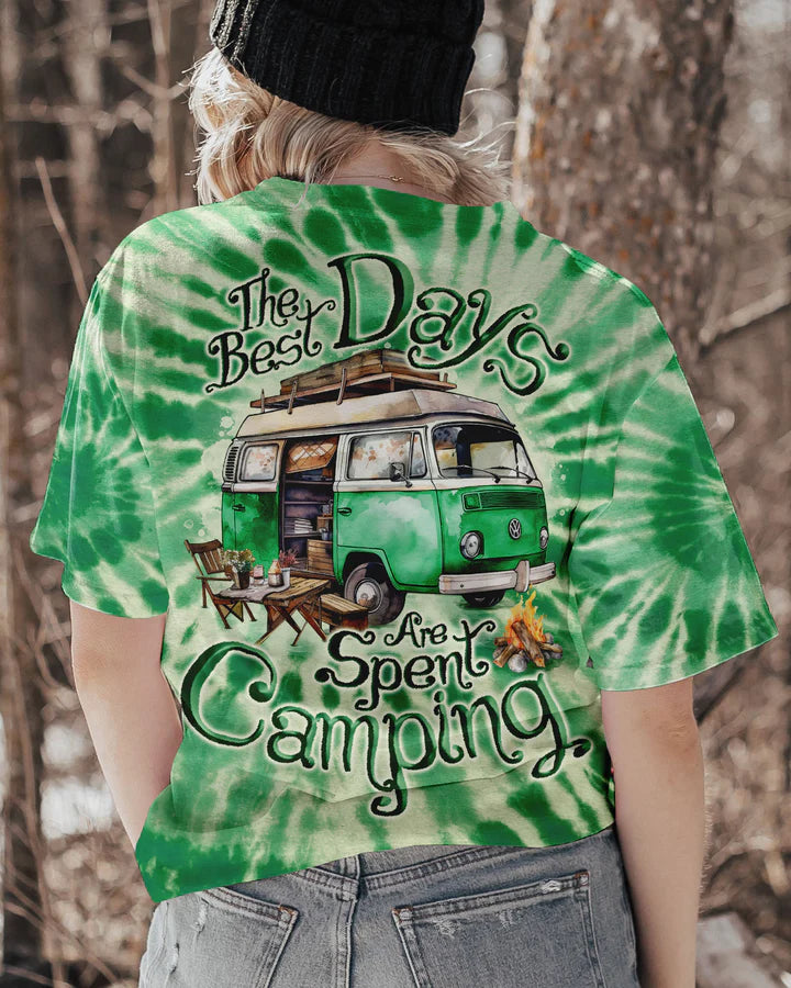 BLISSCORNERS THE BEST DAYS ARE SPENT CAMPING TIE DYE ALL OVER PRINT