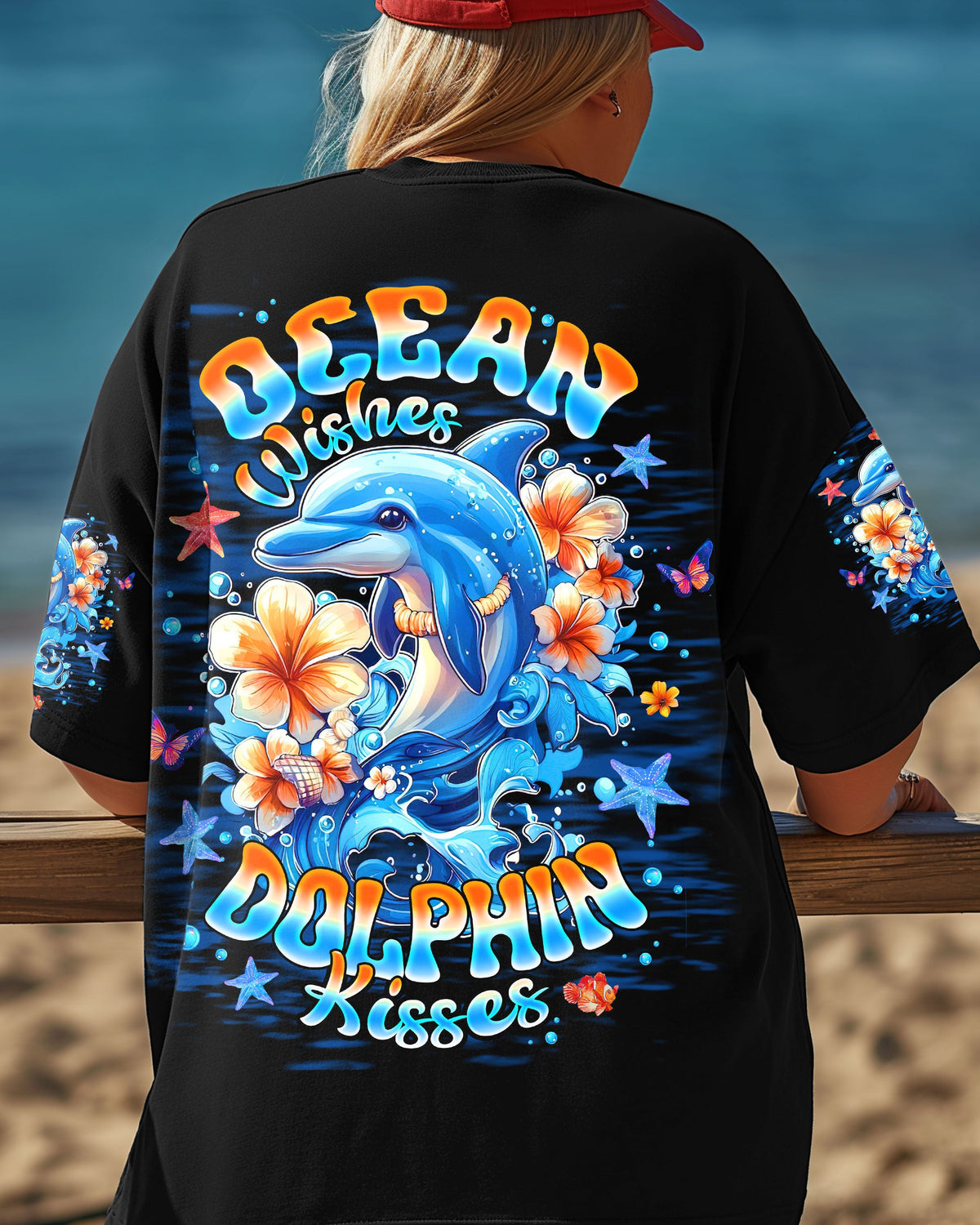 BLISSCORNERS OCEAN WISHES DOLPHIN KISSES ALL OVER PRINT