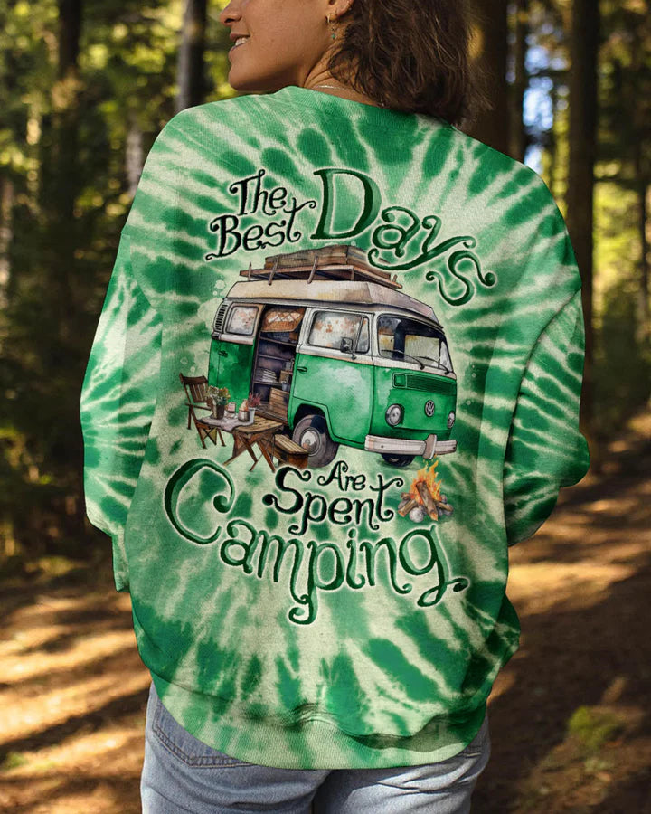 BLISSCORNERS THE BEST DAYS ARE SPENT CAMPING TIE DYE ALL OVER PRINT