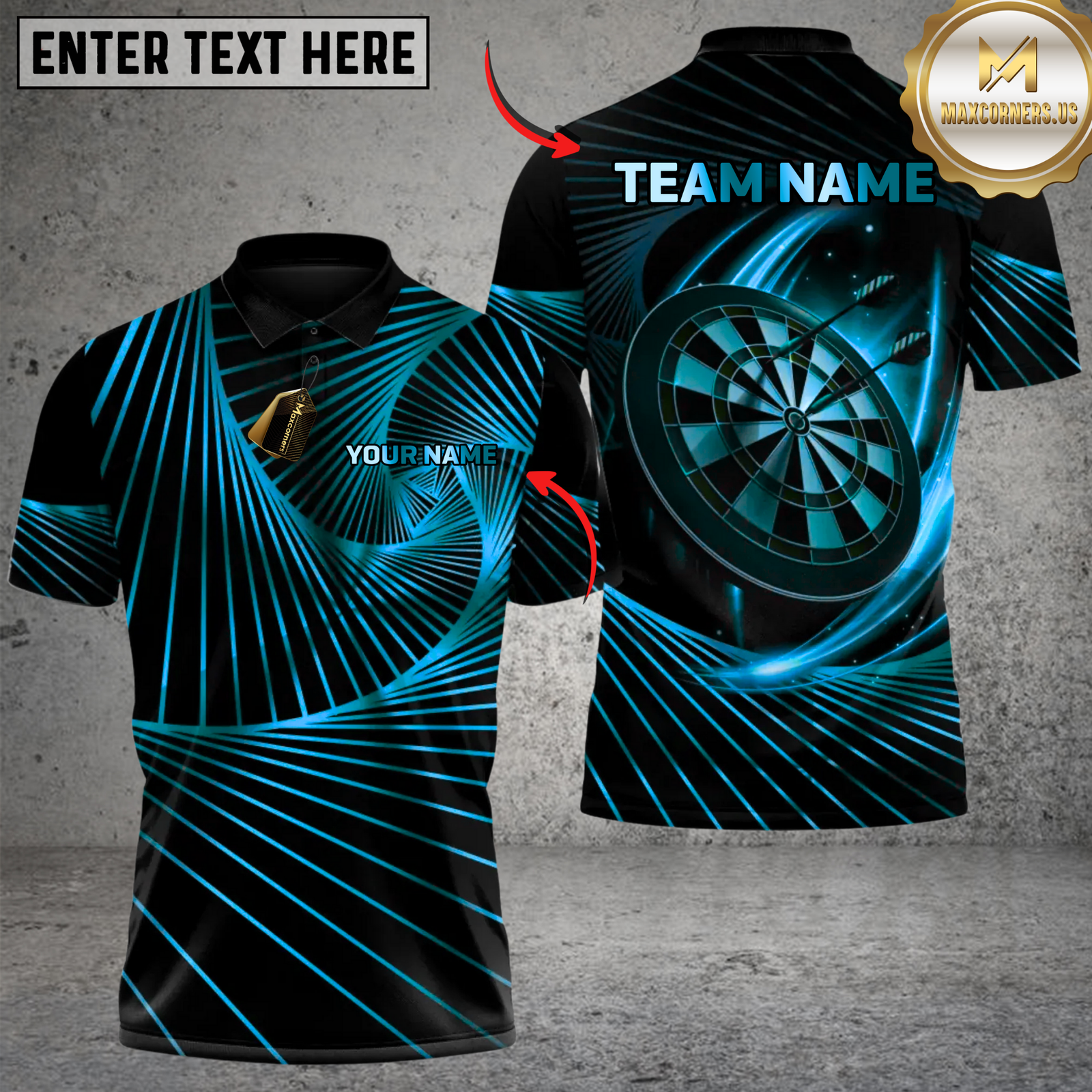 Blisscorners Pro Line Darts Multicolor Customized Name, Team Name 3D Shirts